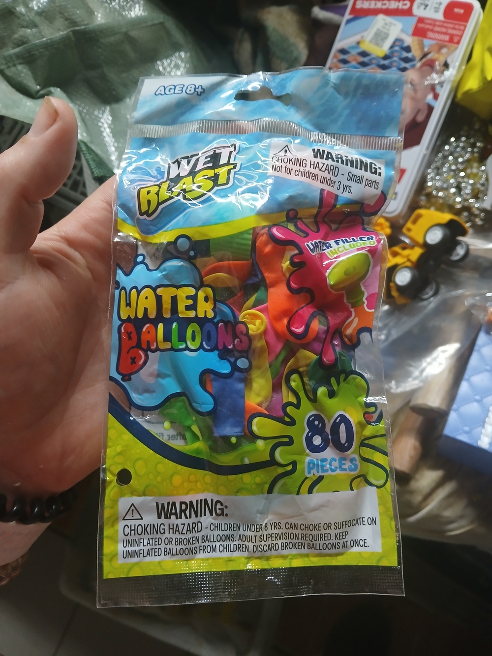 Wet Blast Water Balloons containing 80 pieces and a water filler nozzle attachme